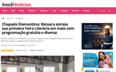 Irecê Notícias destaca programação gratuita e diversificada da FLIBIC