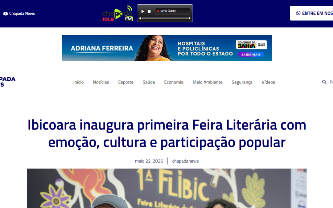 Ibicoara inaugura 1a FLIBIC com emoção, cultura e participação popular