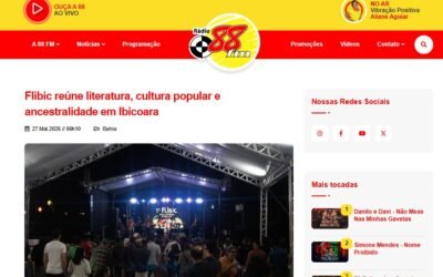 Rádio 88 FM traz a 1a Feira Literária de Ibicoara em seu site
